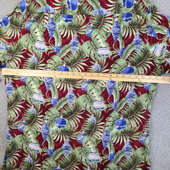 Tasso Elba Island Shirt Men's XL Multicolor Hawaiian Christmas Festive Rayon - Picture 11 of 14